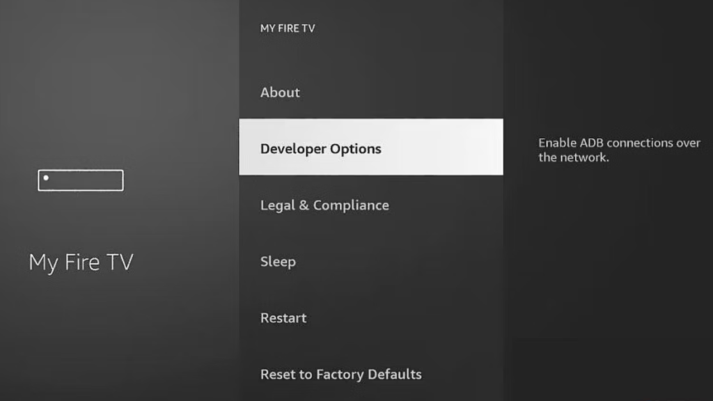 Get Back Developer Options on FireStick 